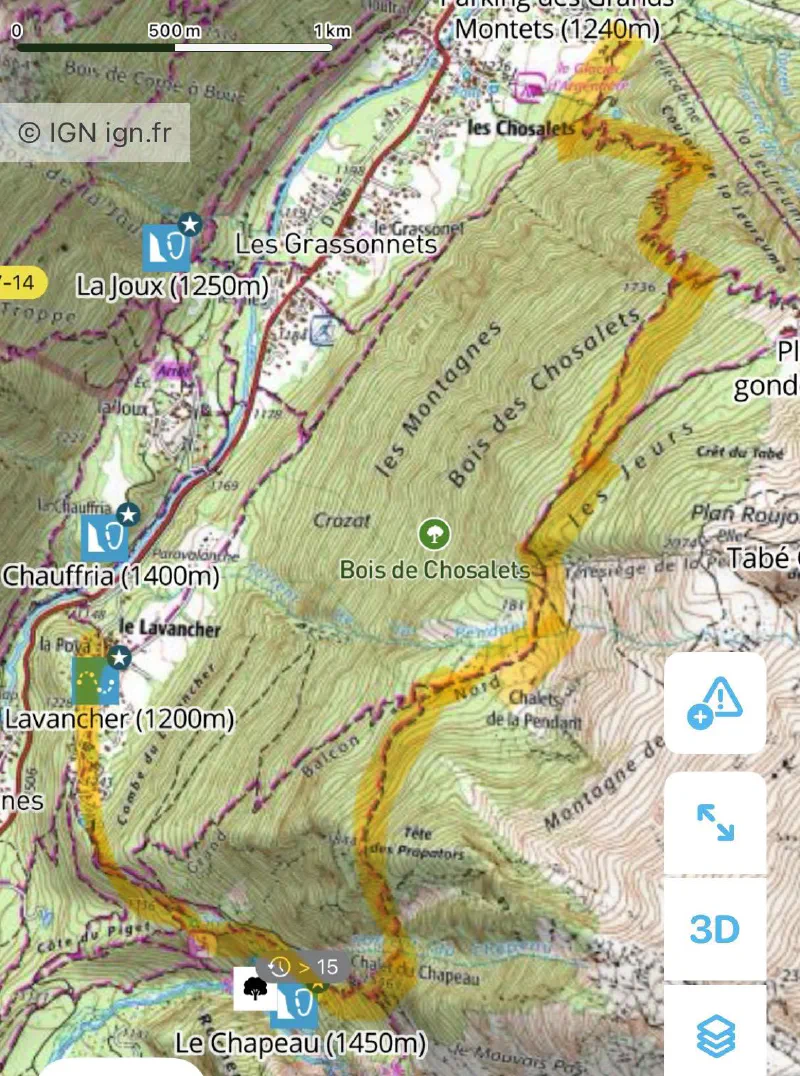 Map of the tour